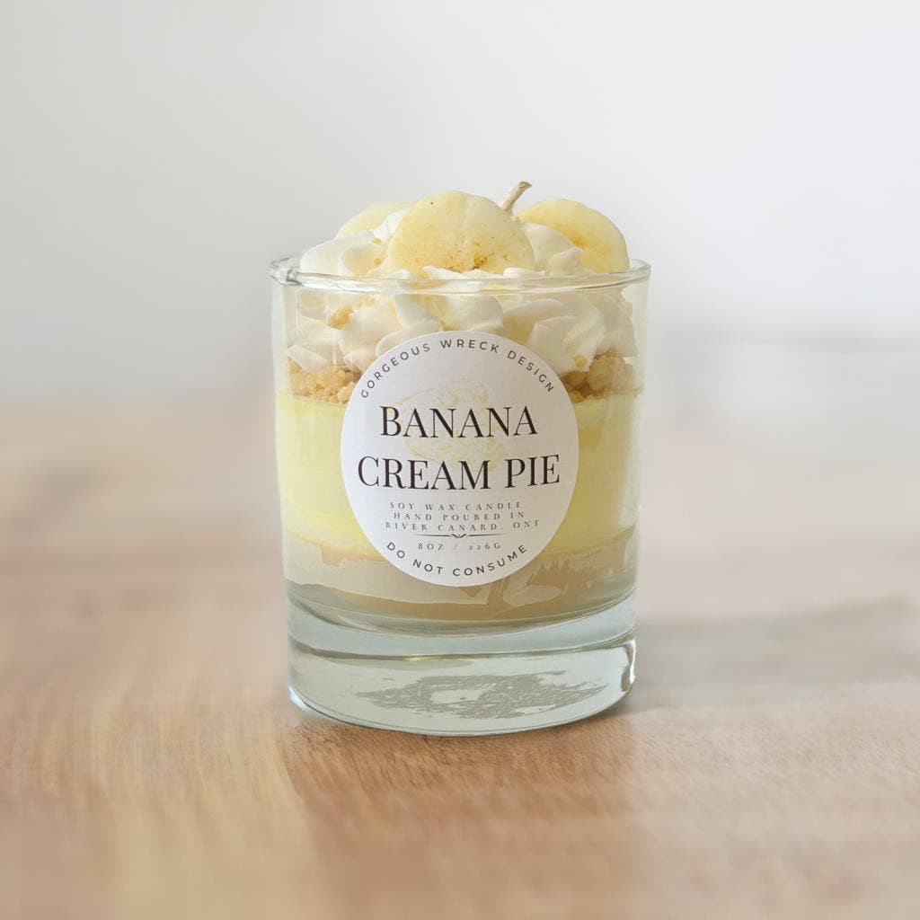 Bougie Parfumée Dessert Tarte à la Crème de Banane