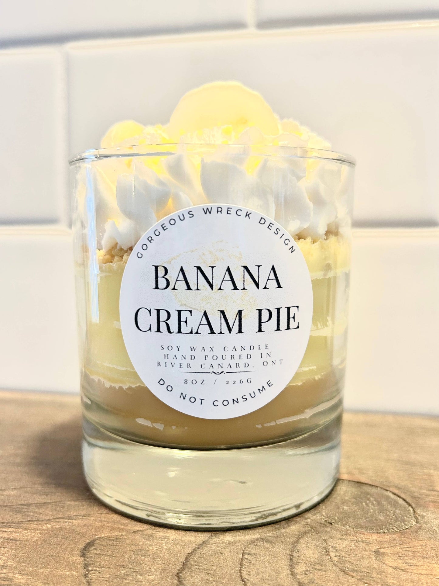 Bougie Parfumée Dessert Tarte à la Crème de Banane