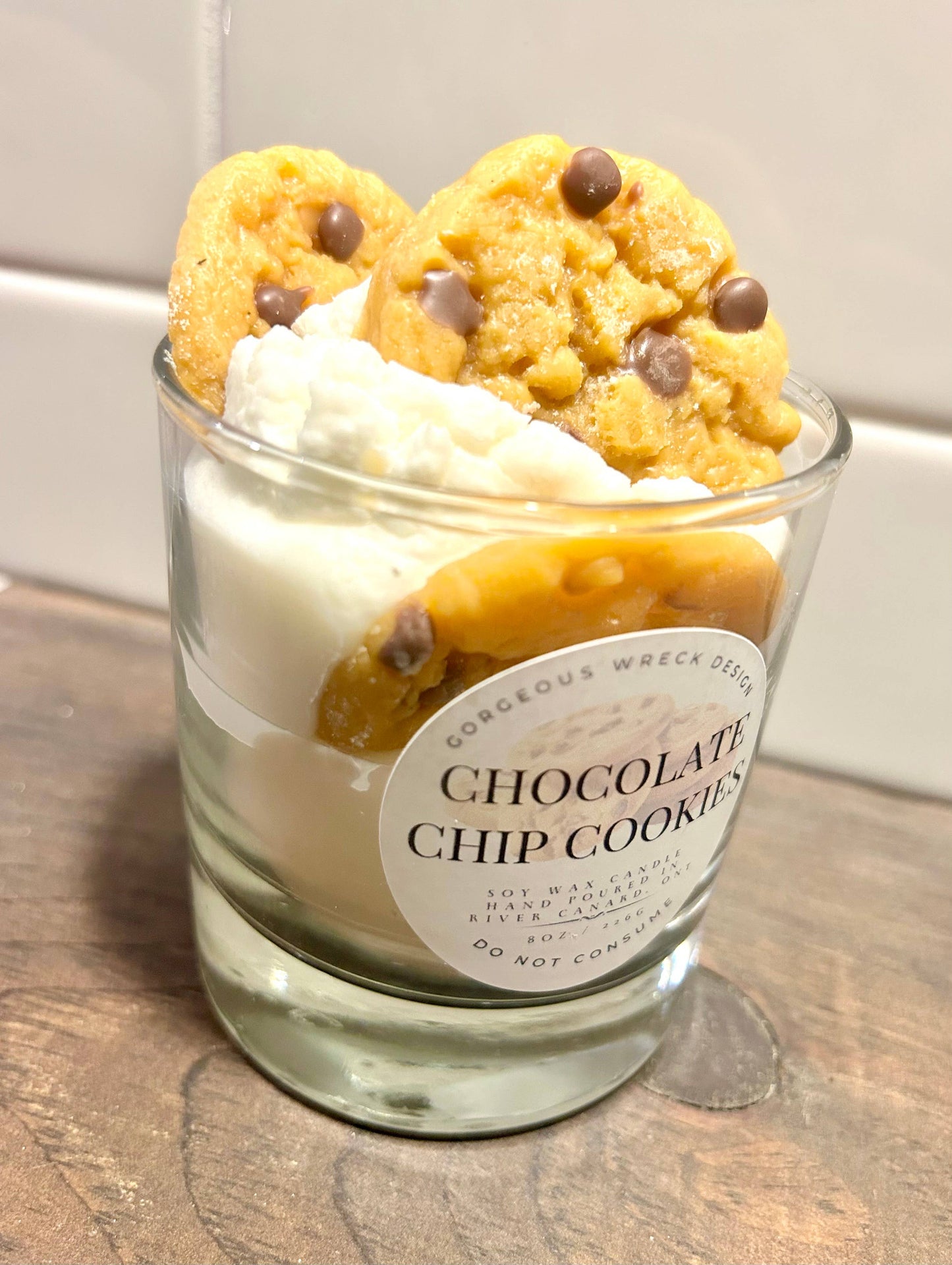 Bougie dessert aux pépites de chocolat