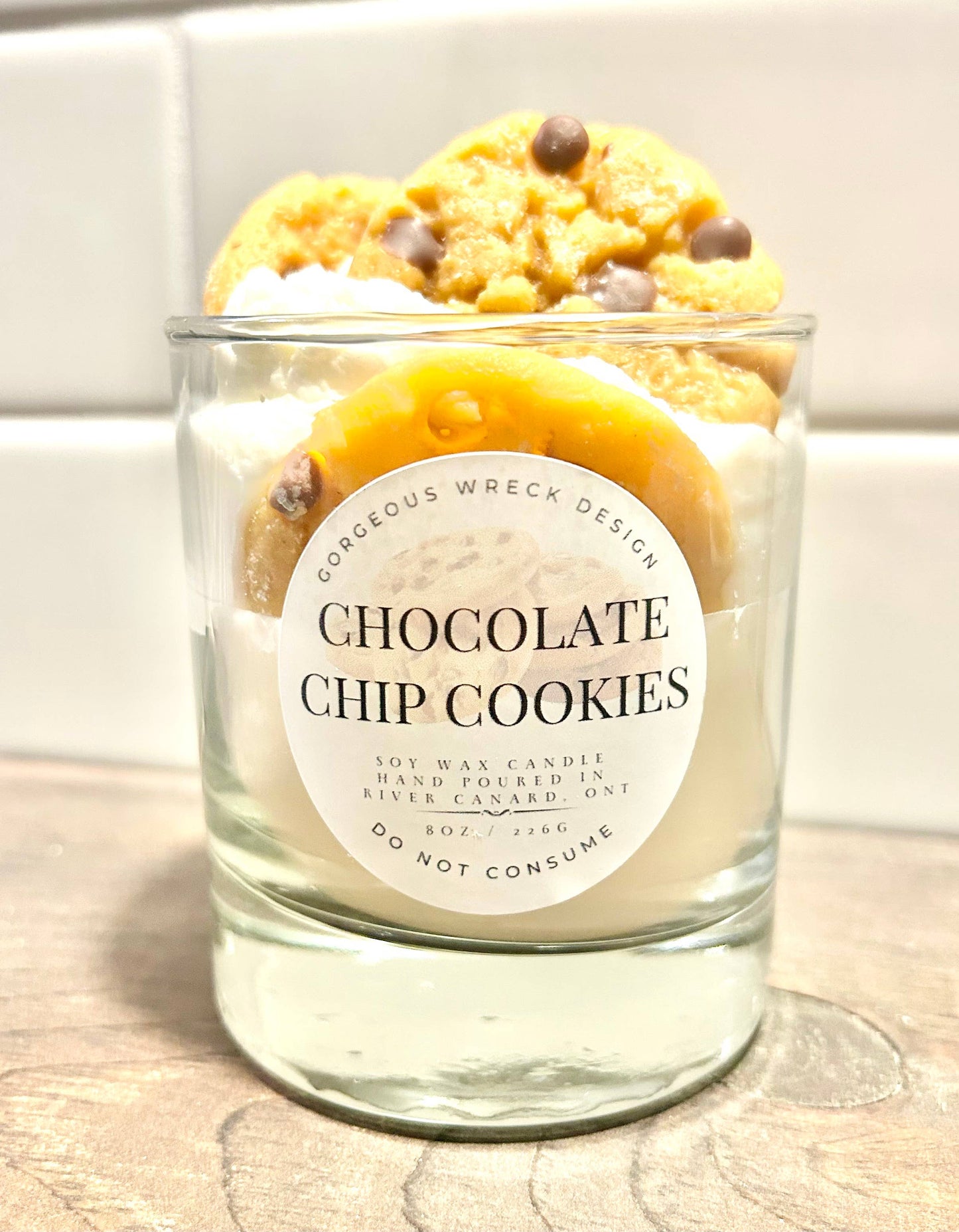 Bougie dessert aux pépites de chocolat