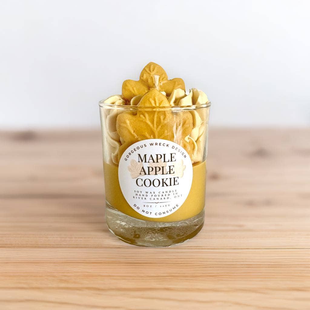 Bougie parfumée à la pomme et à l'érable