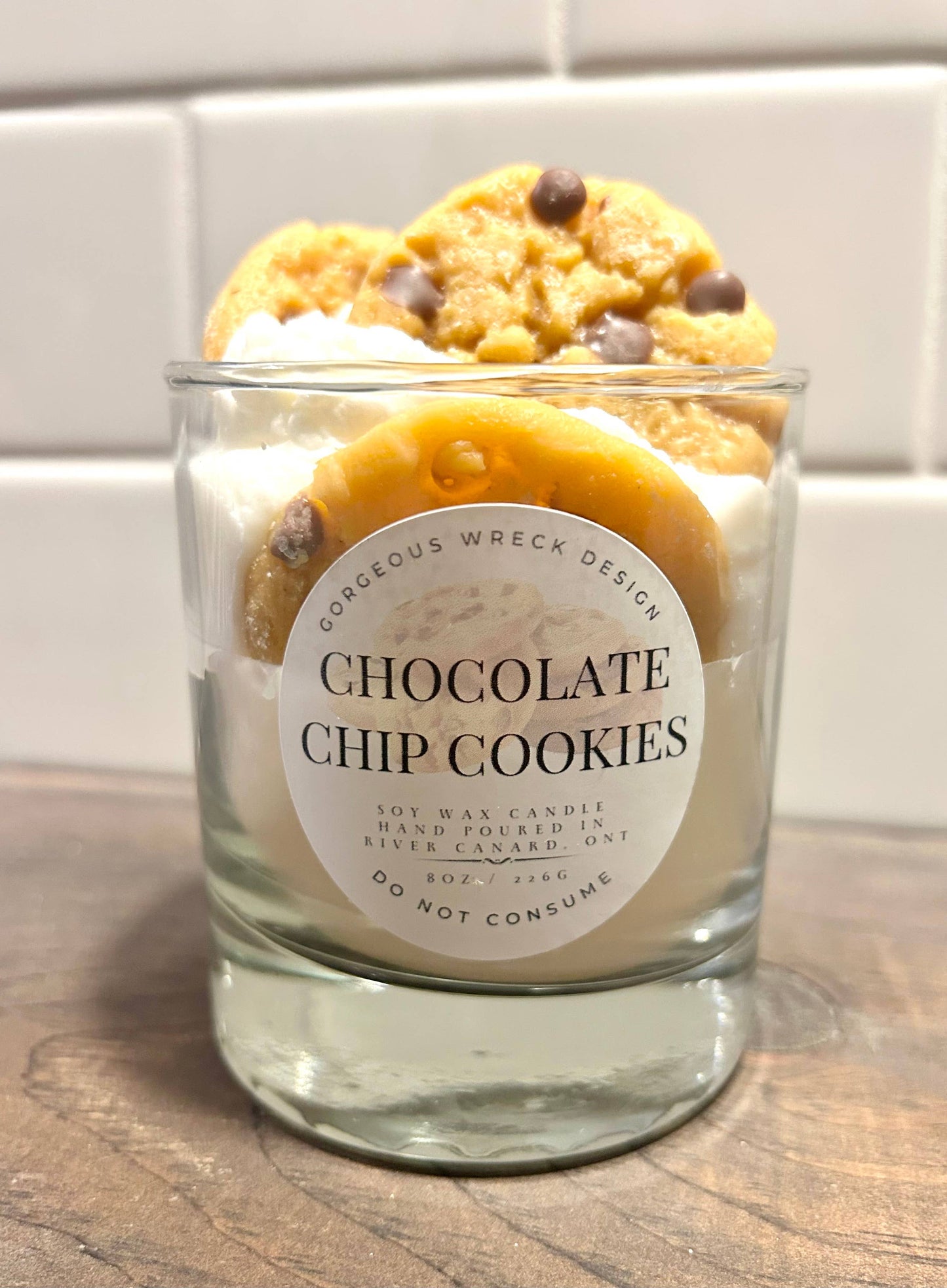 Bougie dessert aux pépites de chocolat