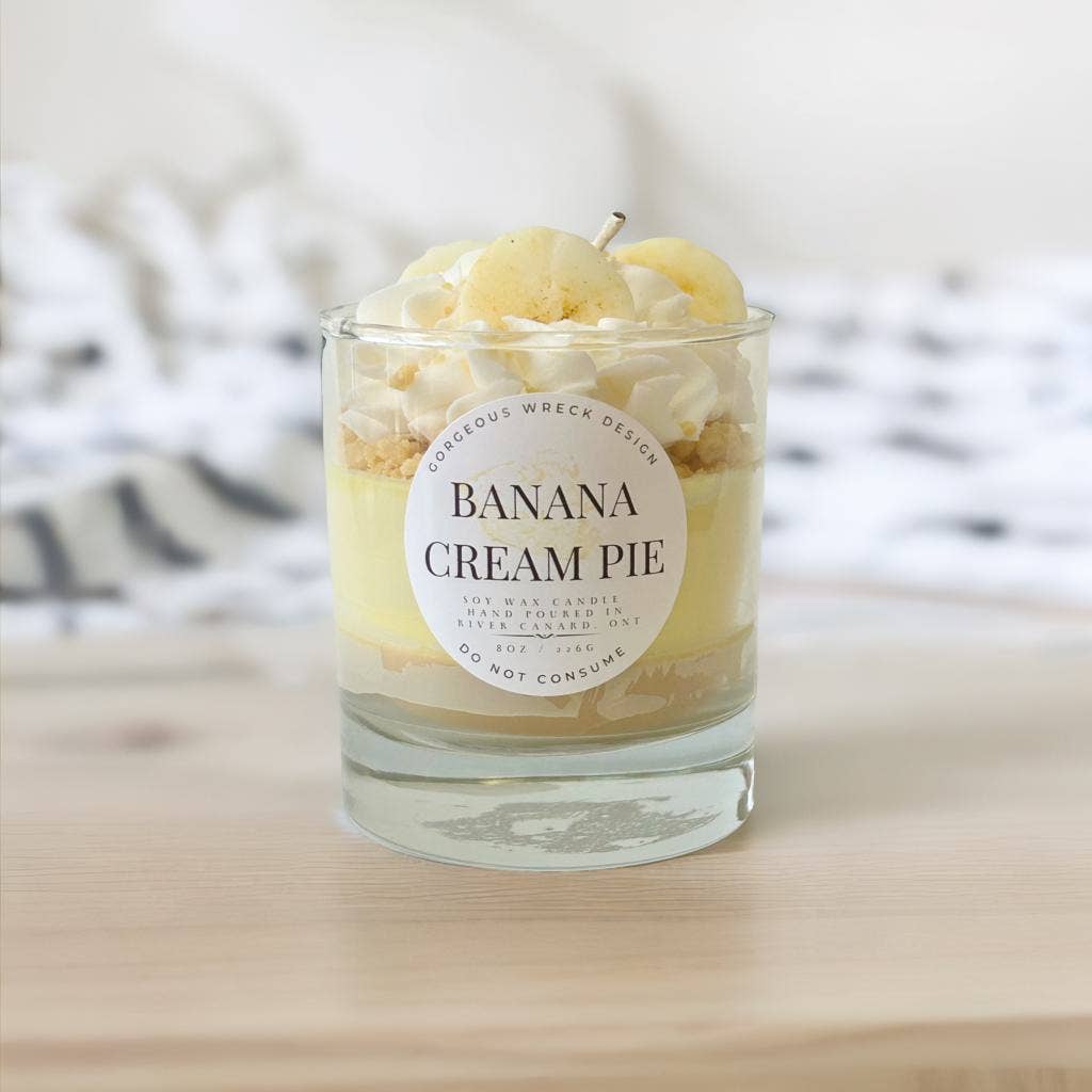 Bougie Parfumée Dessert Tarte à la Crème de Banane