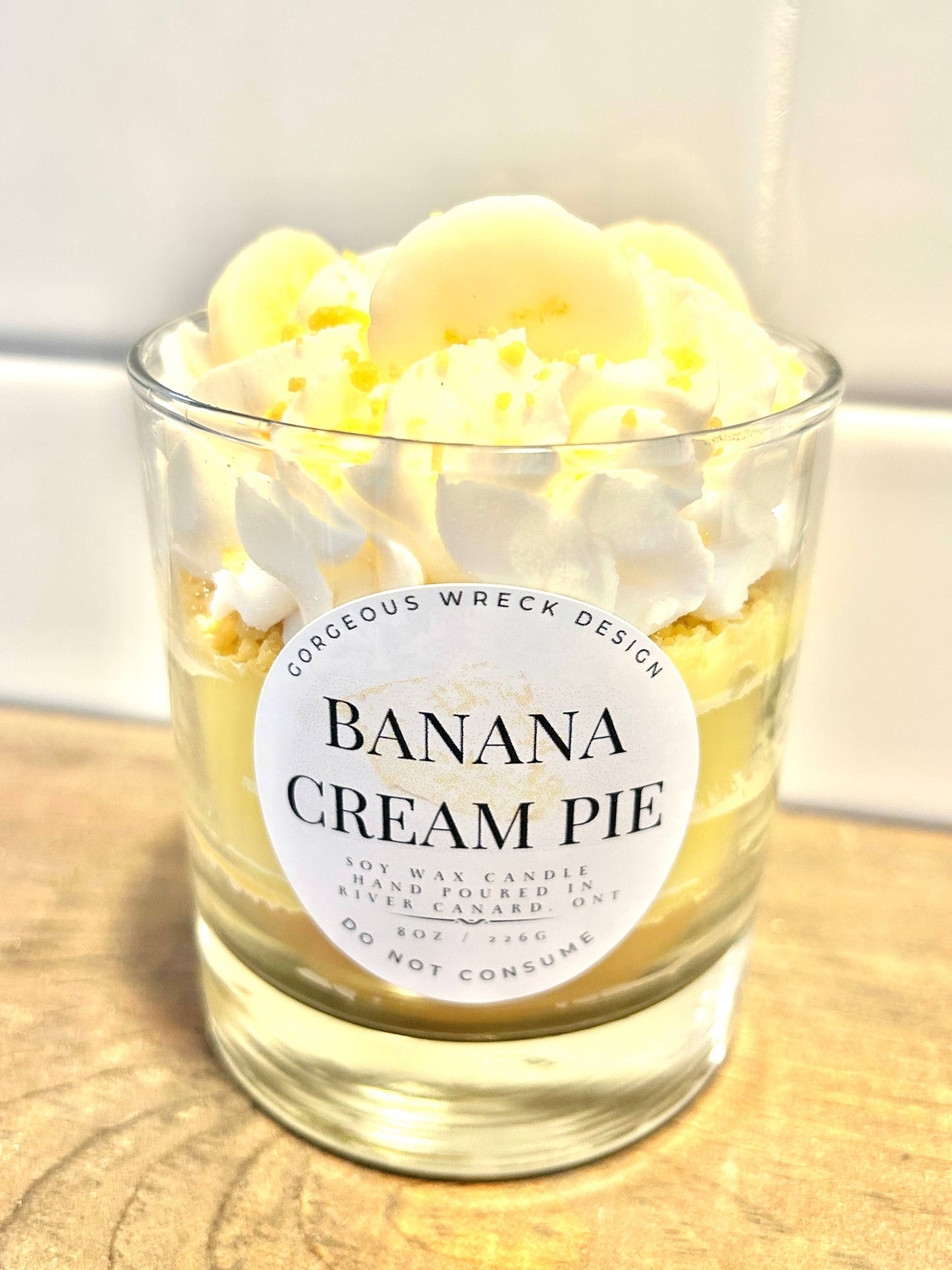 Bougie Parfumée Dessert Tarte à la Crème de Banane