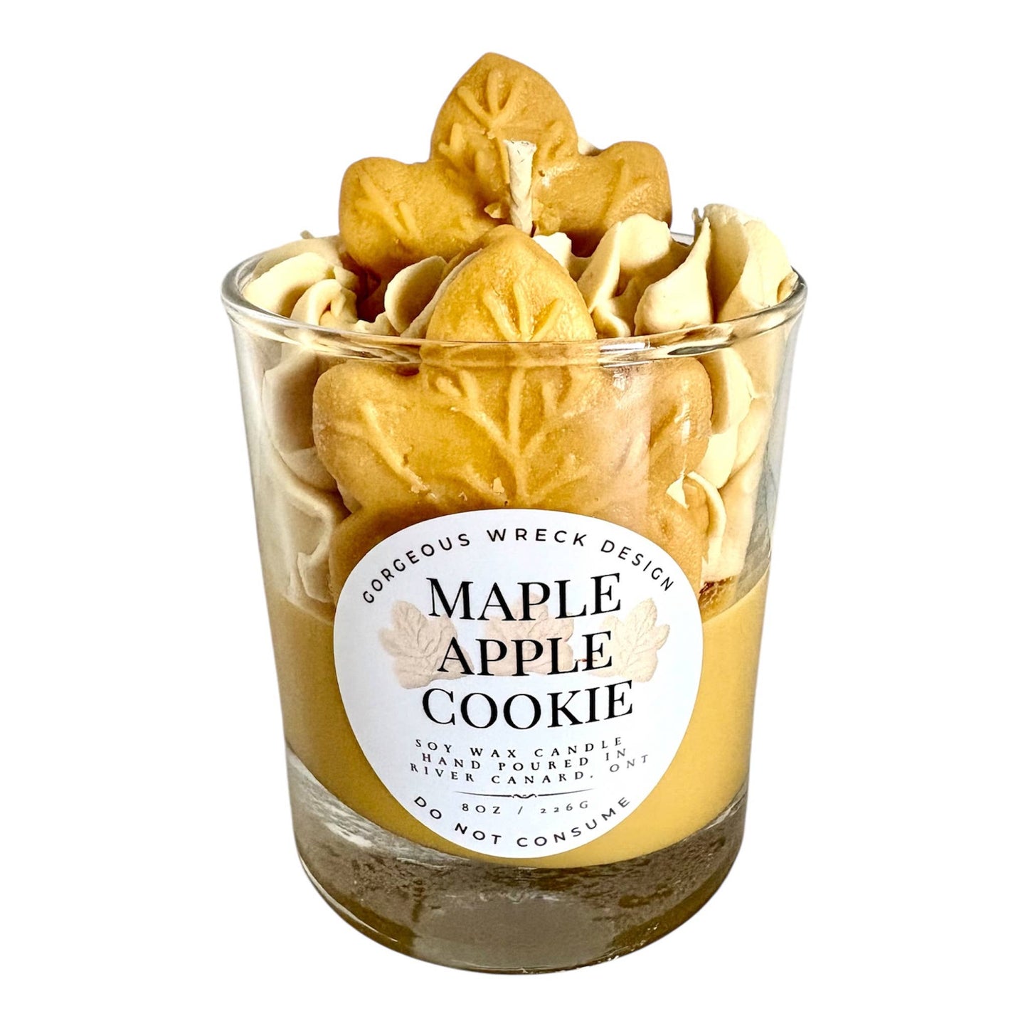Bougie parfumée à la pomme et à l'érable