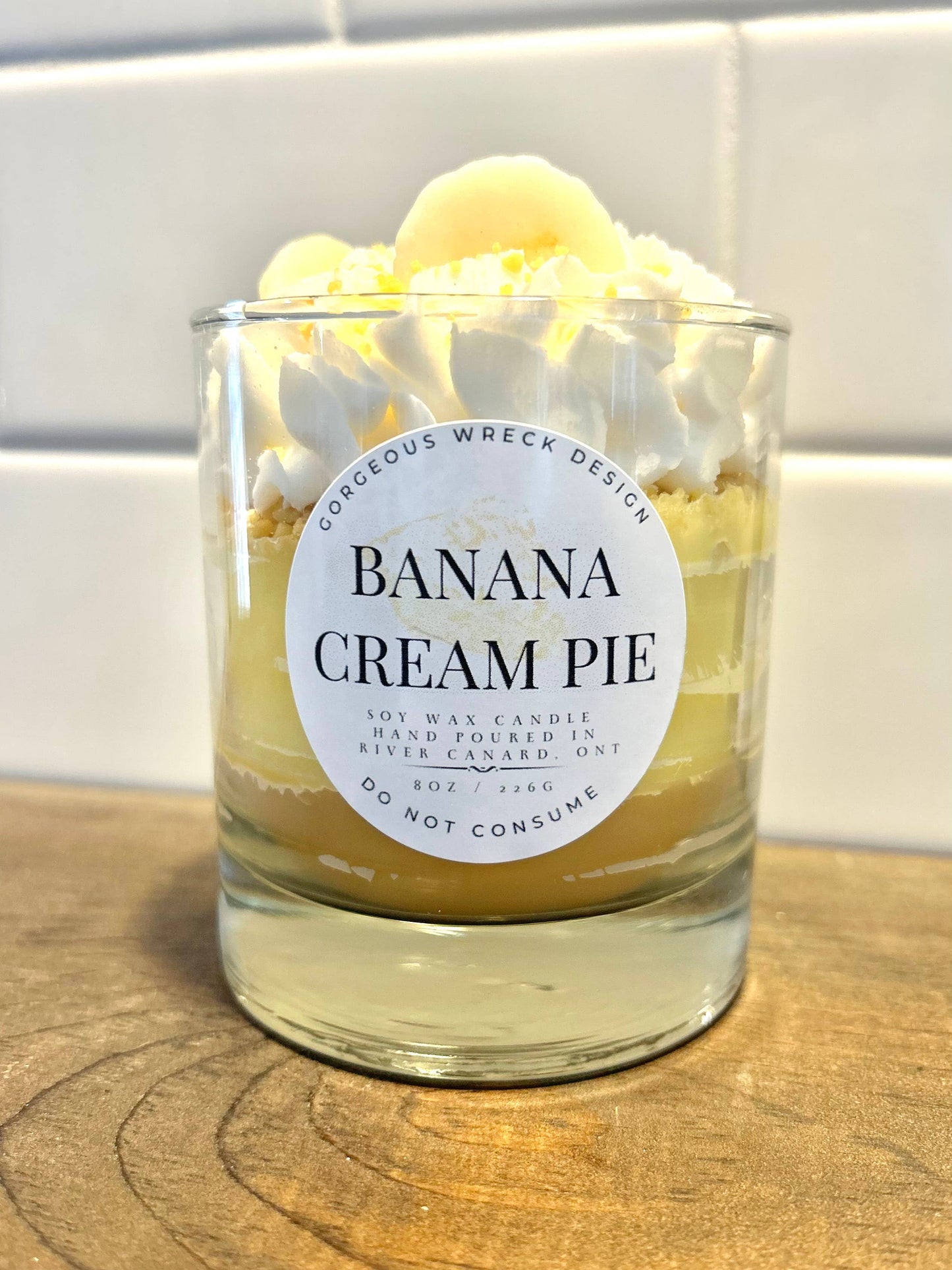 Bougie Parfumée Dessert Tarte à la Crème de Banane