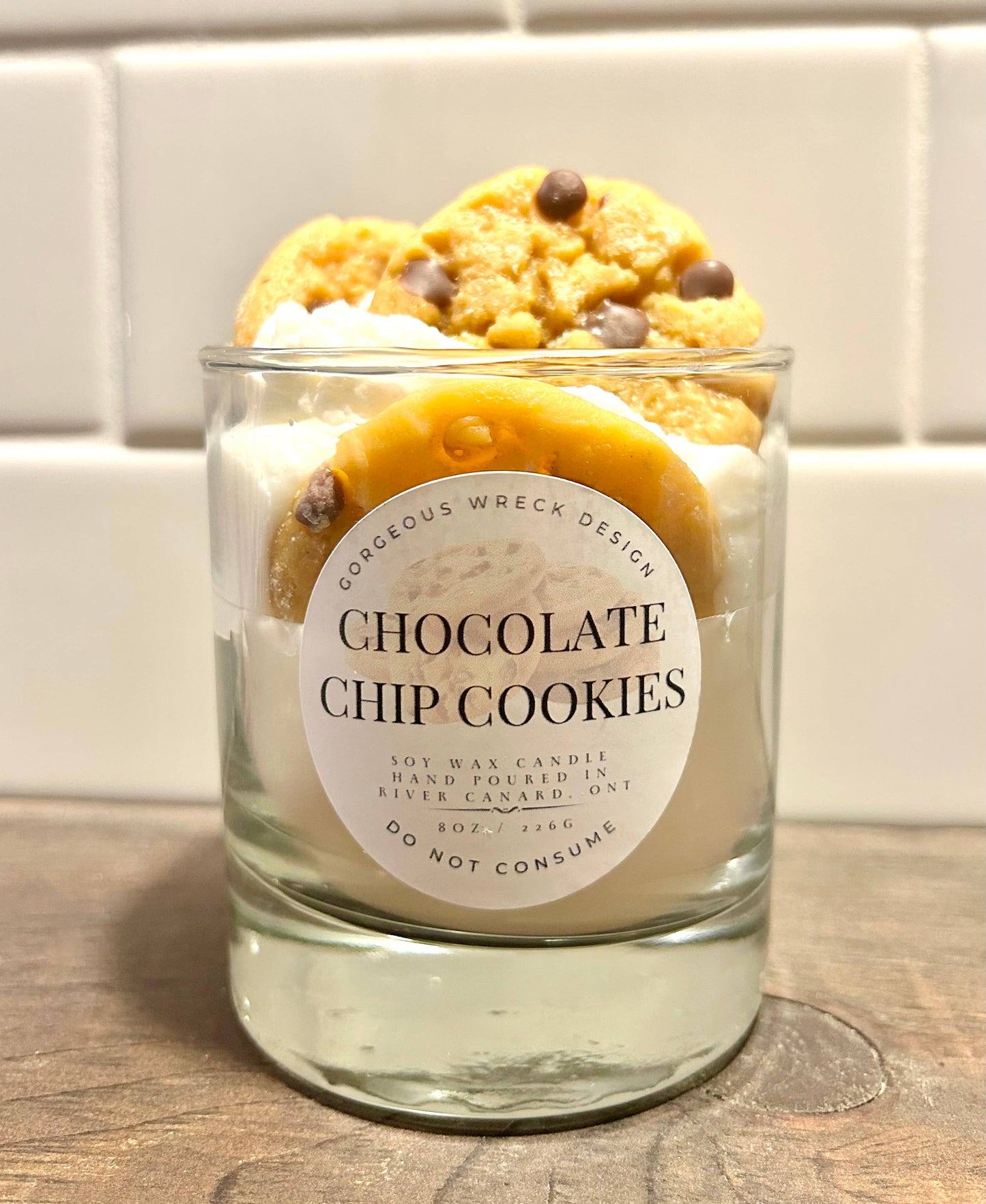Bougie dessert aux pépites de chocolat