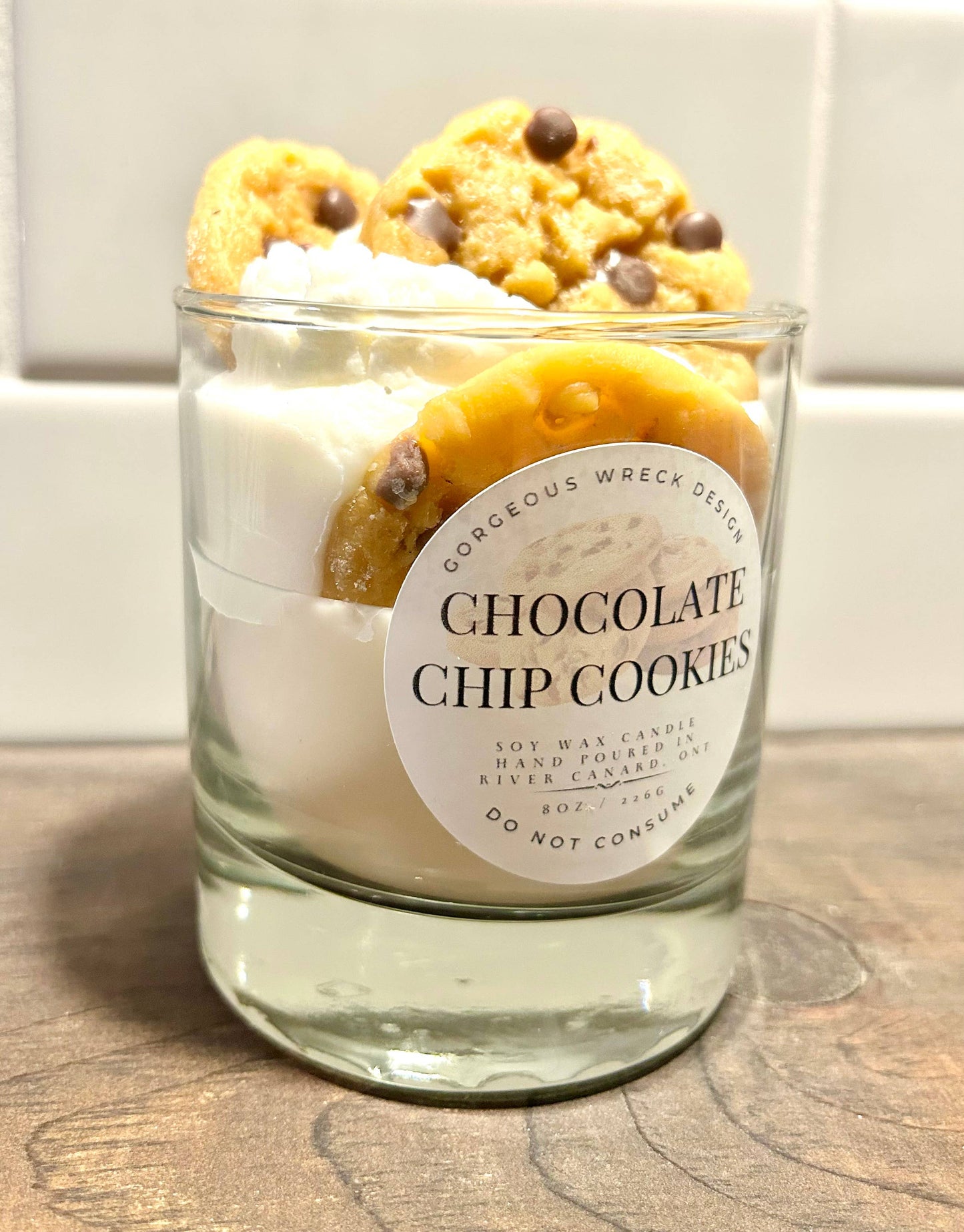 Bougie dessert aux pépites de chocolat