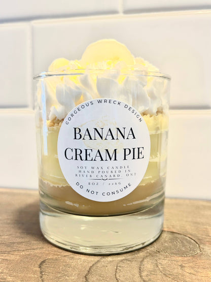 Bougie Parfumée Dessert Tarte à la Crème de Banane