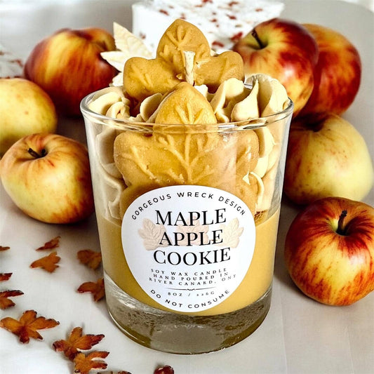 Bougie parfumée à la pomme et à l'érable